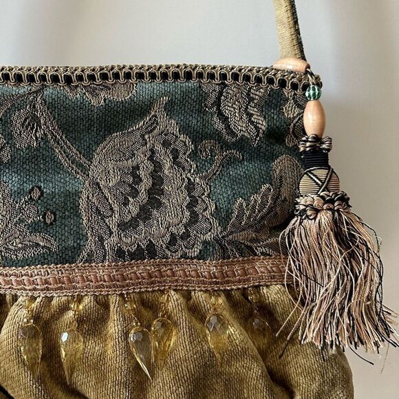 Vintage Sharif Tapestry Shoulder Bag with Beaded Tassels - Picture 14 of 16